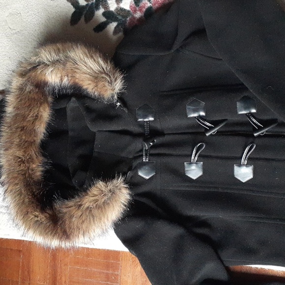 Black Marc New York Wool Fur Coat - Picture 5 of 8